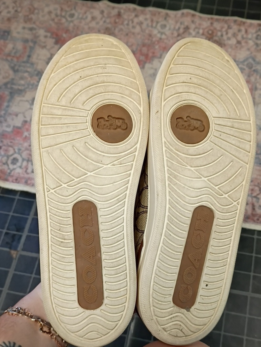Coach Brown Signature Canvas Sneaker - Picture 8 of 9